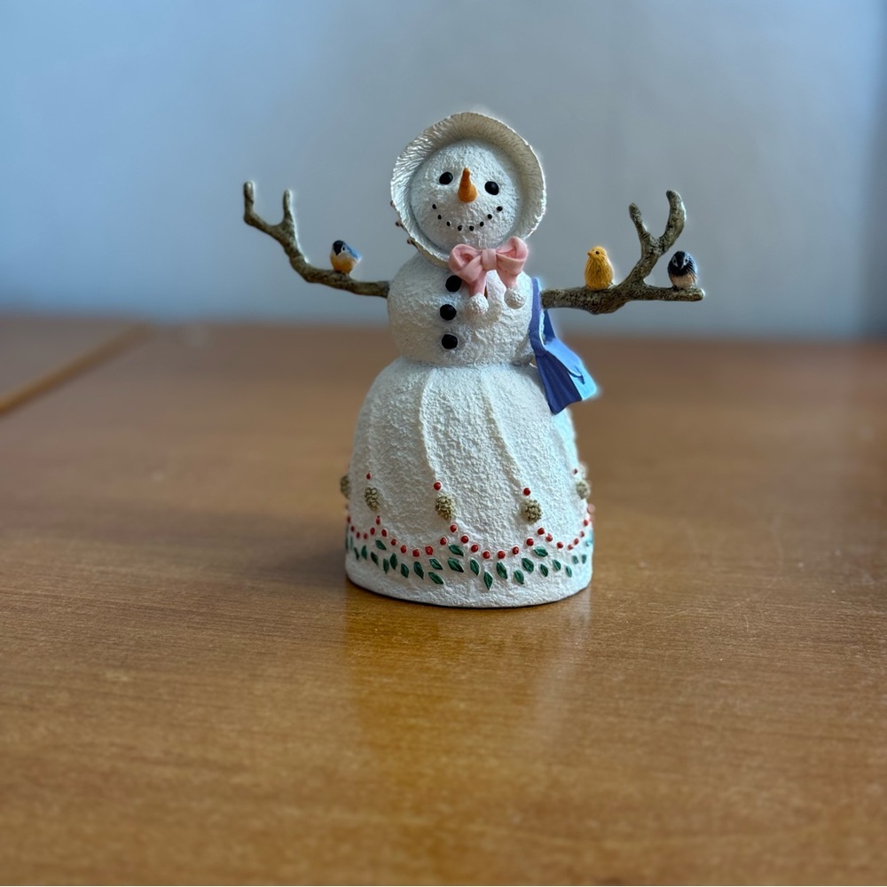 Lenox Snowman Figurine with Pink‎ and Blue Accents